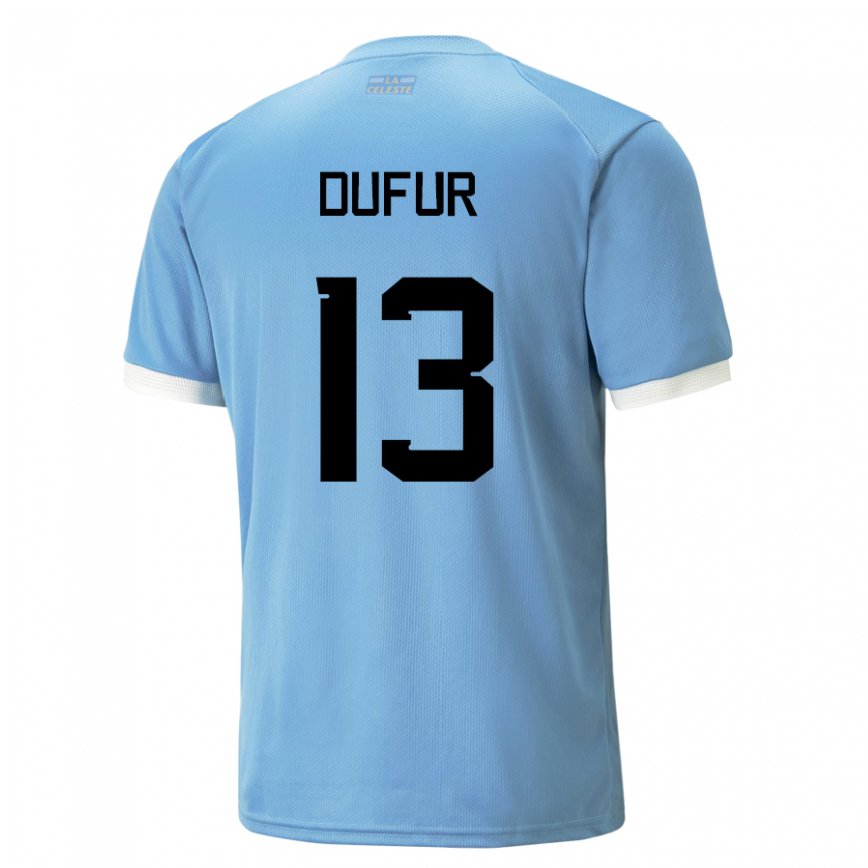 Hombre Camiseta Uruguay Lautaro Dufur #13 Azul 1ª Equipación 22-24