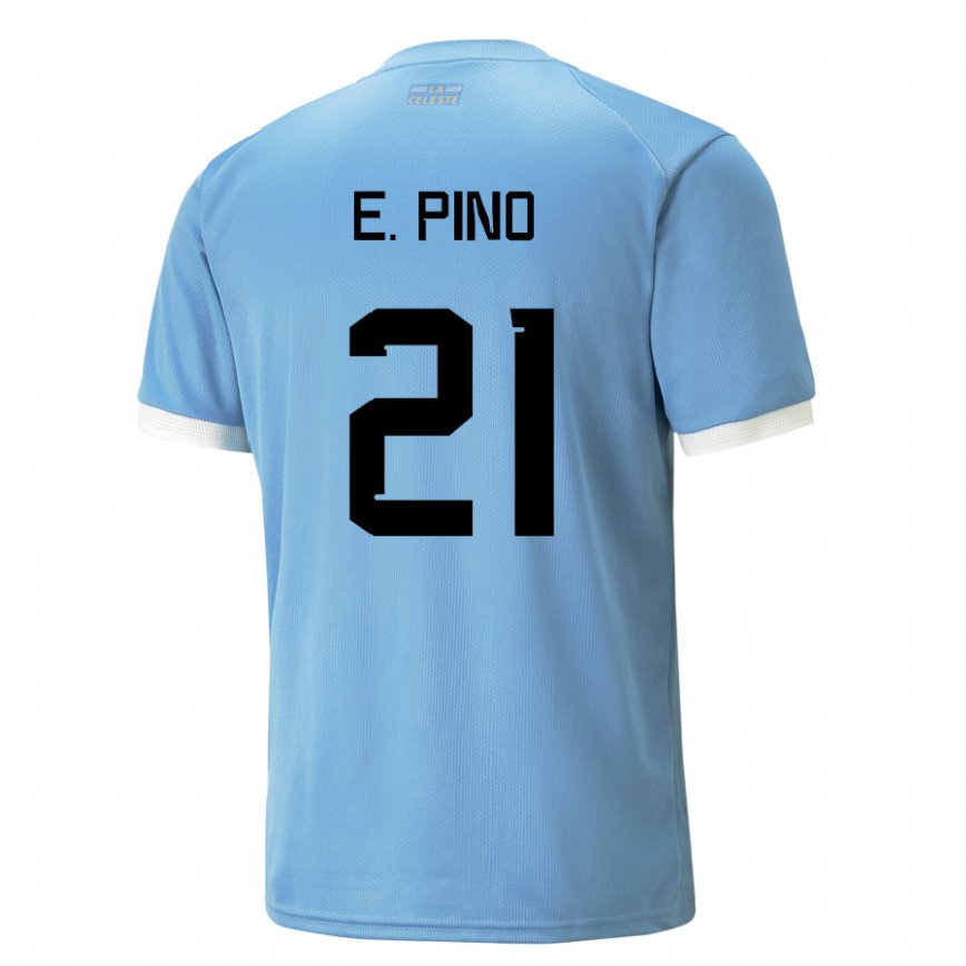 Hombre Camiseta Uruguay Emiliano Del Pino #21 Azul 1ª Equipación 22-24