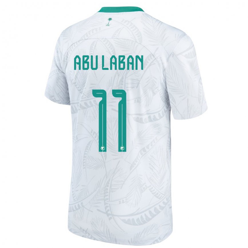 Hombre Camiseta Arabia Saudita Dalia Abu Laban #11 Blanco 1ª Equipación 22-24