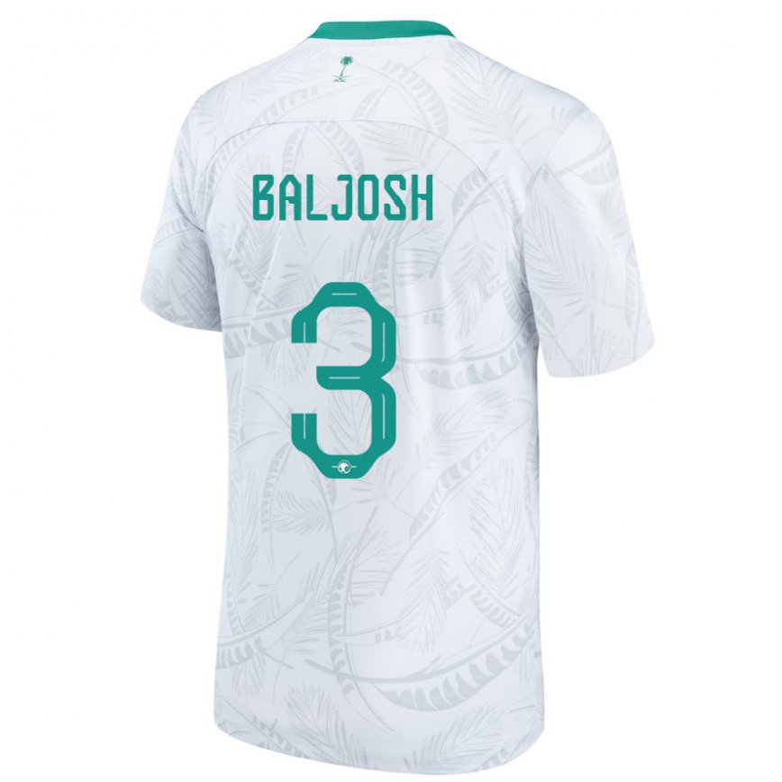 Hombre Camiseta Arabia Saudita Turki Baljosh #3 Blanco 1ª Equipación 22-24