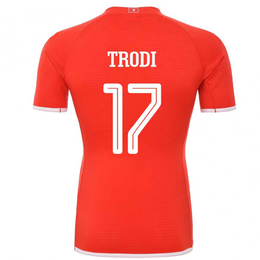 Hombre Camiseta Túnez Imen Trodi #17 Rojo 1ª Equipación 22-24
