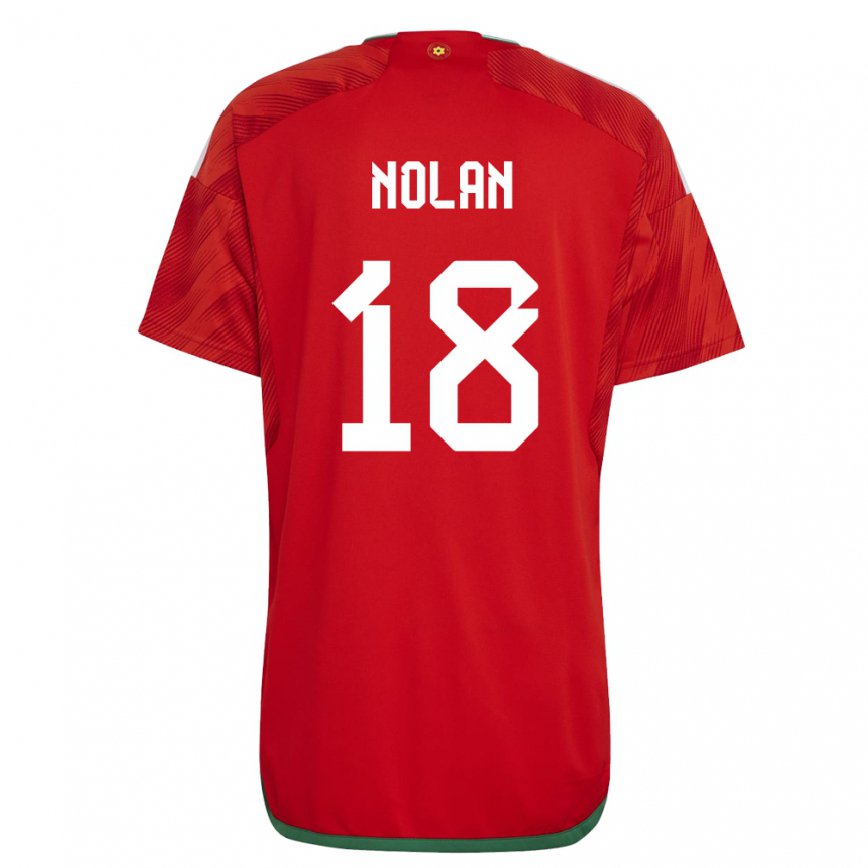 Hombre Camiseta Gales Kylie Nolan #18 Rojo 1ª Equipación 22-24