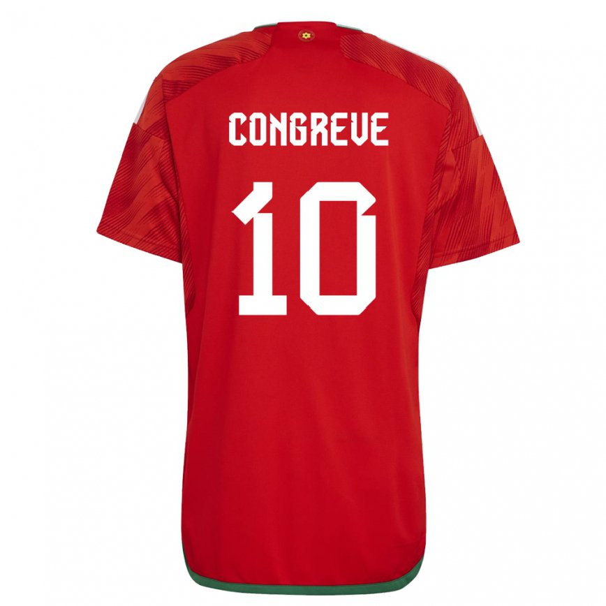 Hombre Camiseta Gales Cameron Congreve #10 Rojo 1ª Equipación 22-24