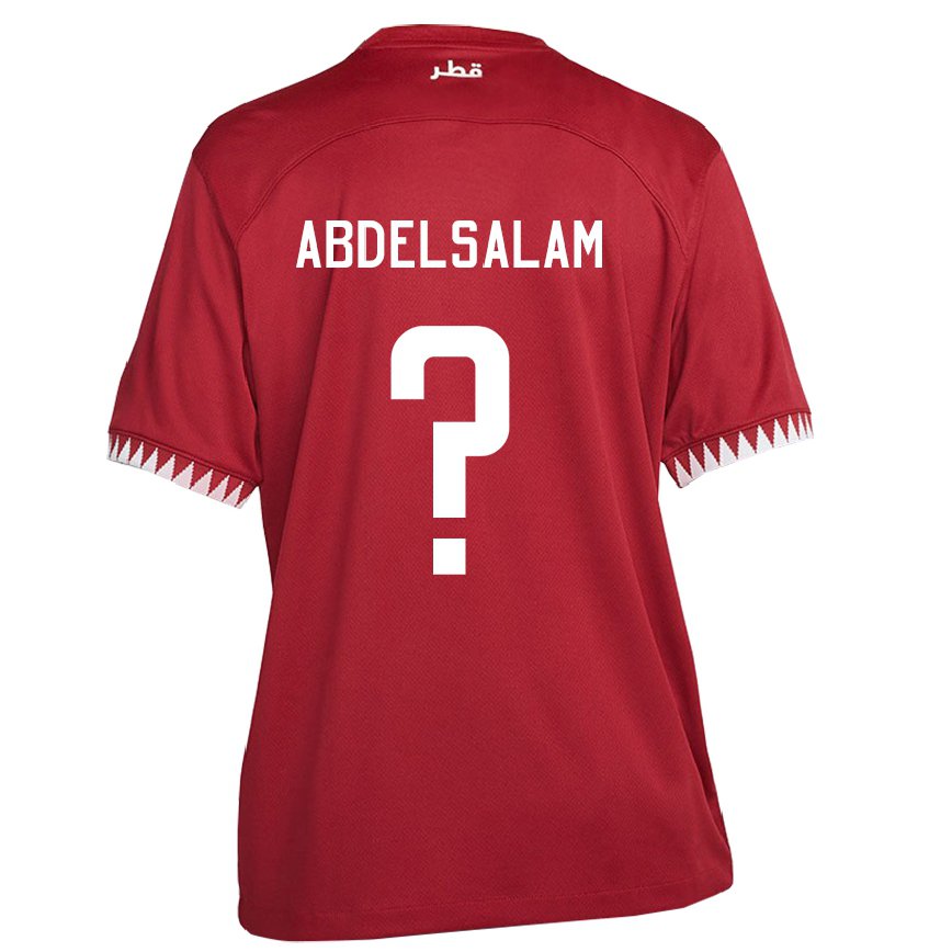 Hombre Camiseta Catar Nasser Abdelsalam #0 Granate 1ª Equipación 22-24