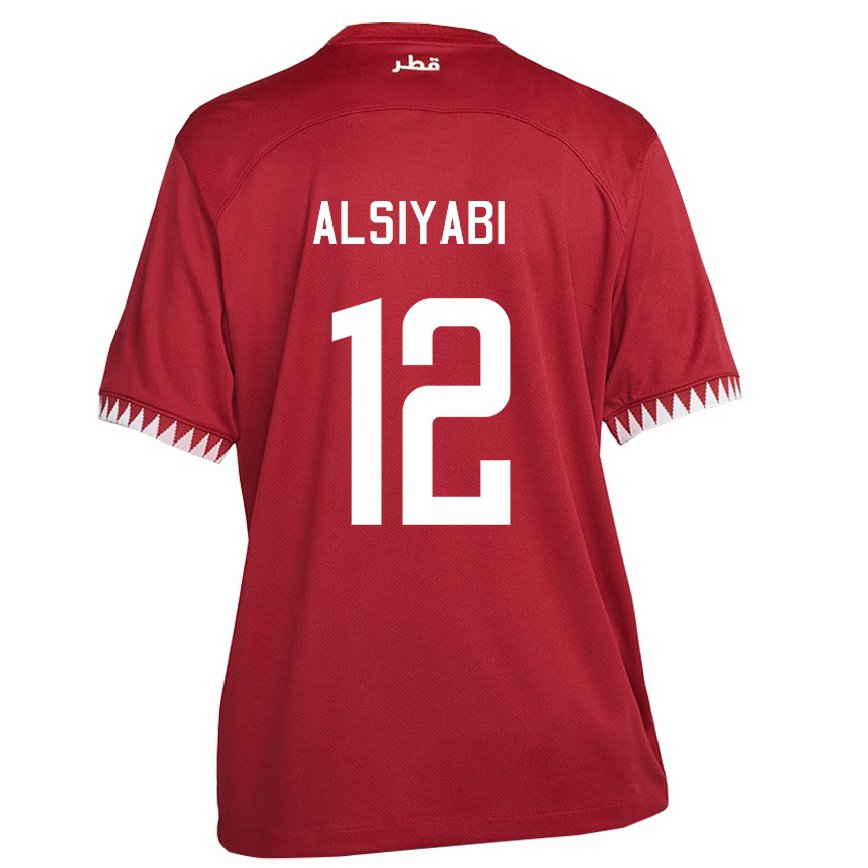 Hombre Camiseta Catar Shaima Alsiyabi #12 Granate 1ª Equipación 22-24