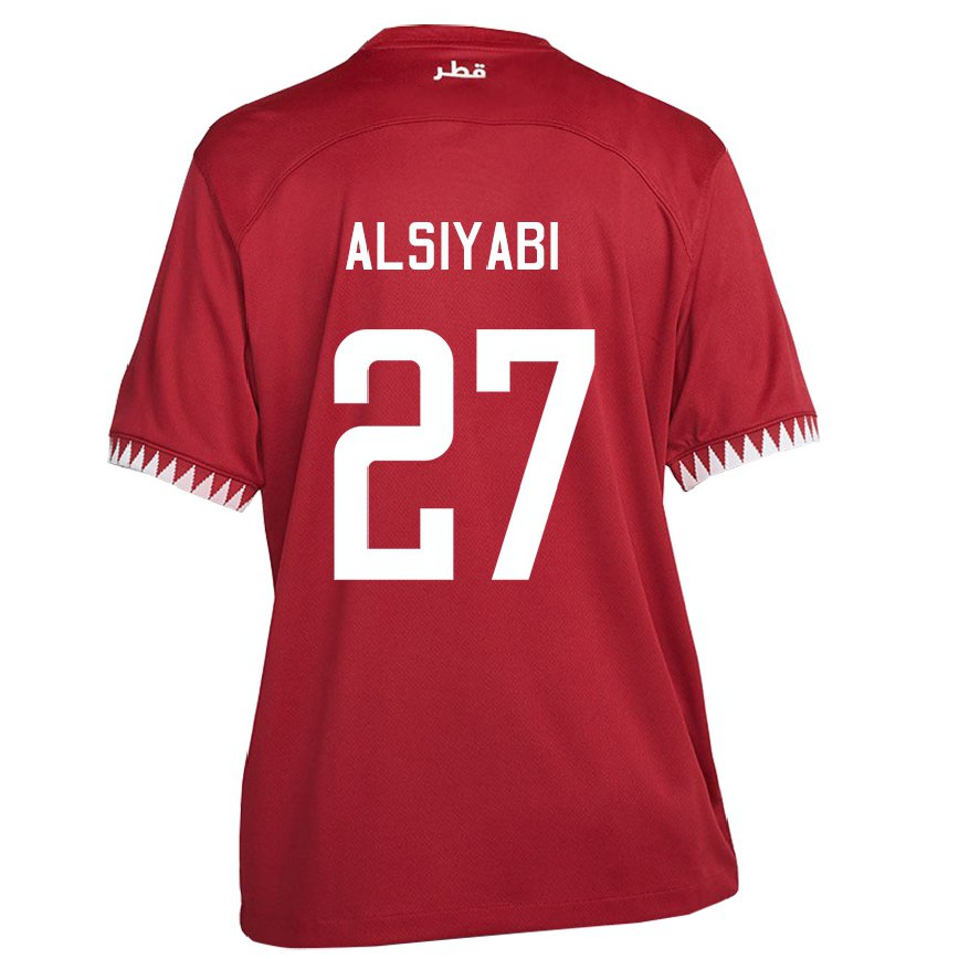 Hombre Camiseta Catar Nasra Alsiyabi #27 Granate 1ª Equipación 22-24