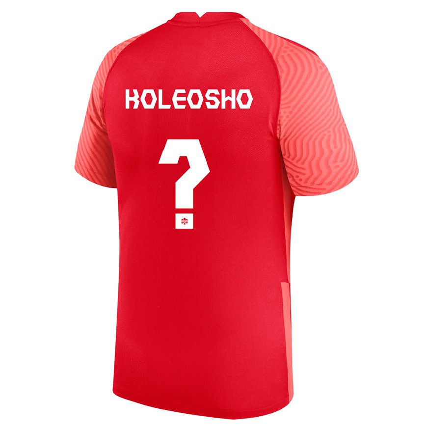 Hombre Camiseta Canadá Luca Koleosho #0 Rojo 1ª Equipación 22-24