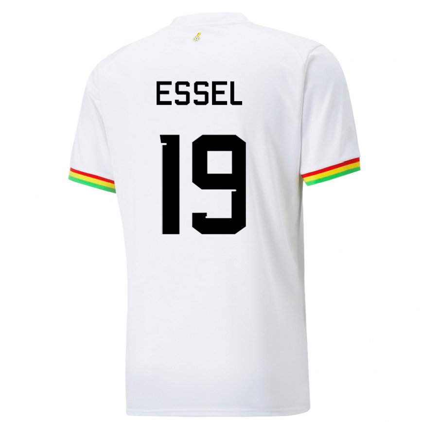 Hombre Camiseta Ghana Aaron Essel #19 Blanco 1ª Equipación 22-24