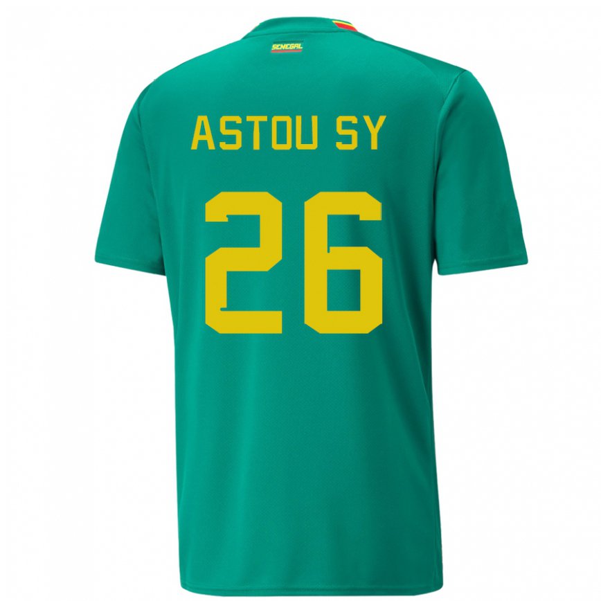 Hombre Camiseta Senegal Astou Sy #26 Verde 2ª Equipación 22-24