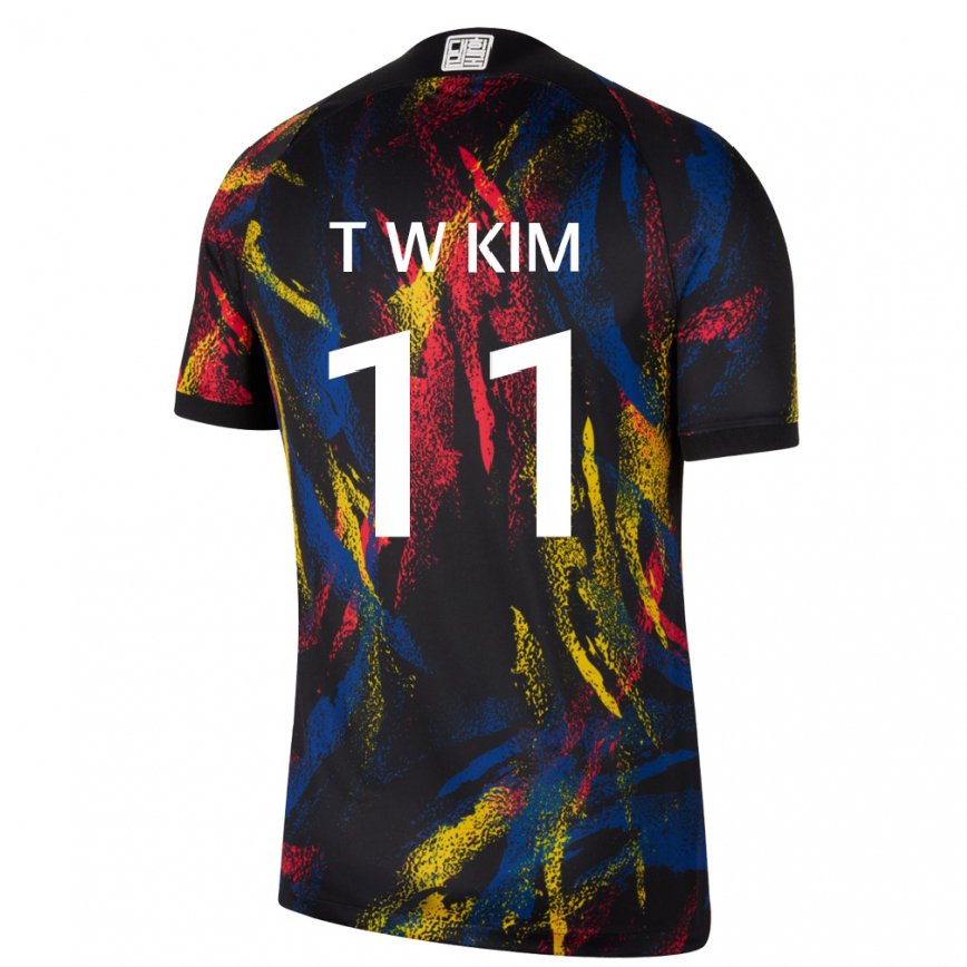 Hombre Camiseta Corea Del Sur Kim Tae Wook #11 Multicolor 2ª Equipación 22-24