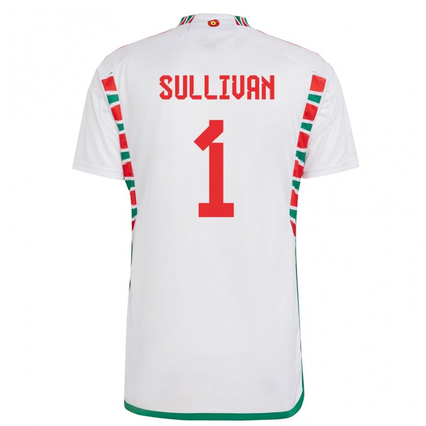 Hombre Camiseta Gales Laura O Sullivan #1 Blanco 2ª Equipación 22-24