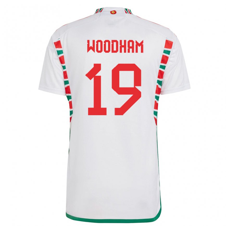 Hombre Camiseta Gales Lily Woodham #19 Blanco 2ª Equipación 22-24