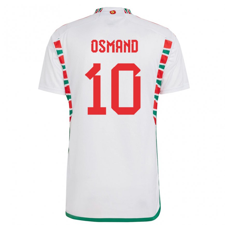 Hombre Camiseta Gales Callum Osmand #10 Blanco 2ª Equipación 22-24