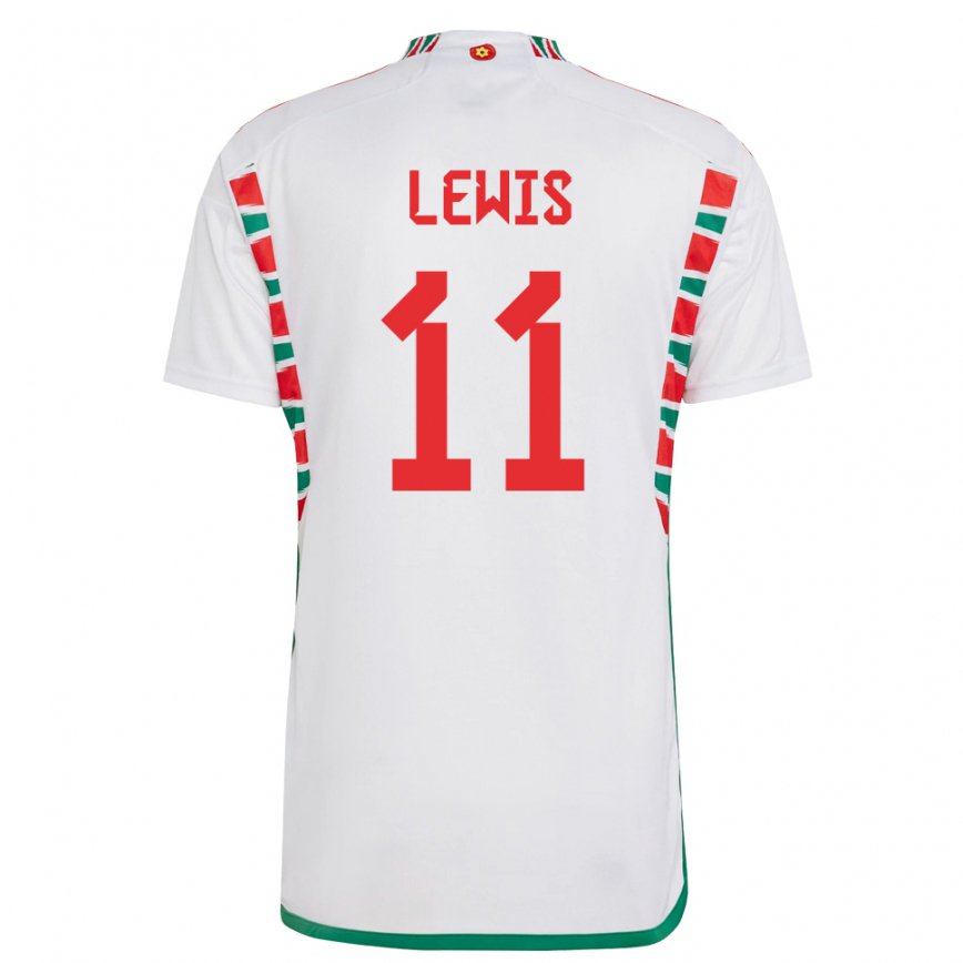 Hombre Camiseta Gales Sonny Lewis #11 Blanco 2ª Equipación 22-24