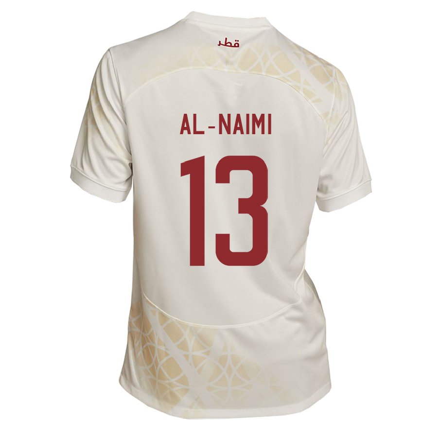 Hombre Camiseta Catar Zahra Al Naimi #13 Beis Dorado 2ª Equipación 22-24