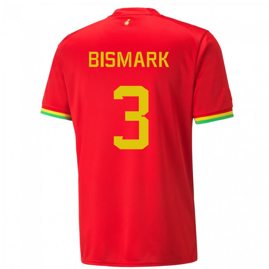 Hombre Camiseta Ghana Anim Bismark #3 Rojo 2ª Equipación 22-24