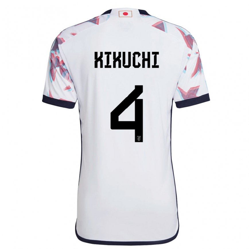 Hombre Camiseta Japón Shuta Kikuchi #4 Blanco 2ª Equipación 22-24