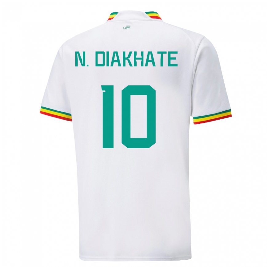 Mujer Camiseta Senegal Ndeye Awa Diakhate #10 Blanco 1ª Equipación 22-24