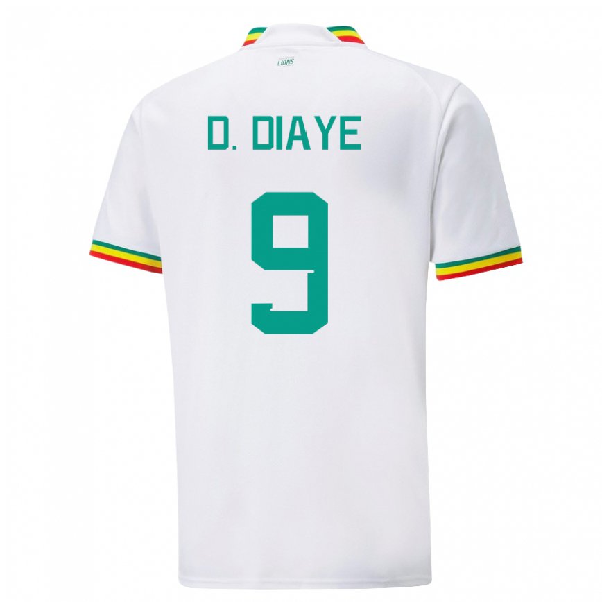 Mujer Camiseta Senegal Dialy N Diaye #9 Blanco 1ª Equipación 22-24