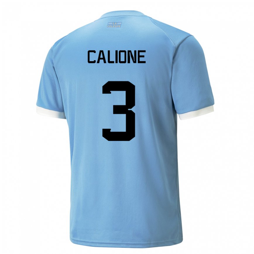 Mujer Camiseta Uruguay Paolo Calione #3 Azul 1ª Equipación 22-24