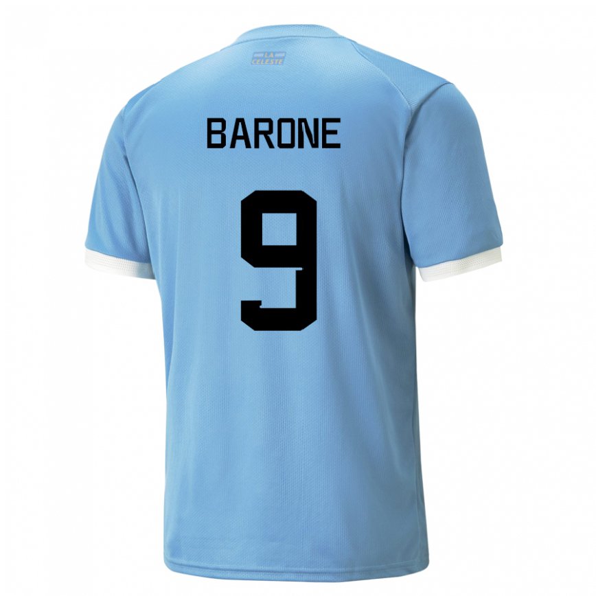 Mujer Camiseta Uruguay Faustino Barone #9 Azul 1ª Equipación 22-24