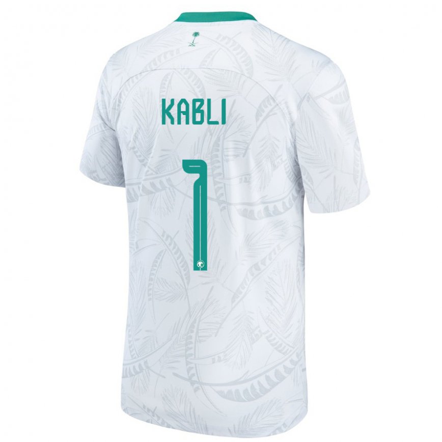 Mujer Camiseta Arabia Saudita Bader Kabli #1 Blanco 1ª Equipación 22-24