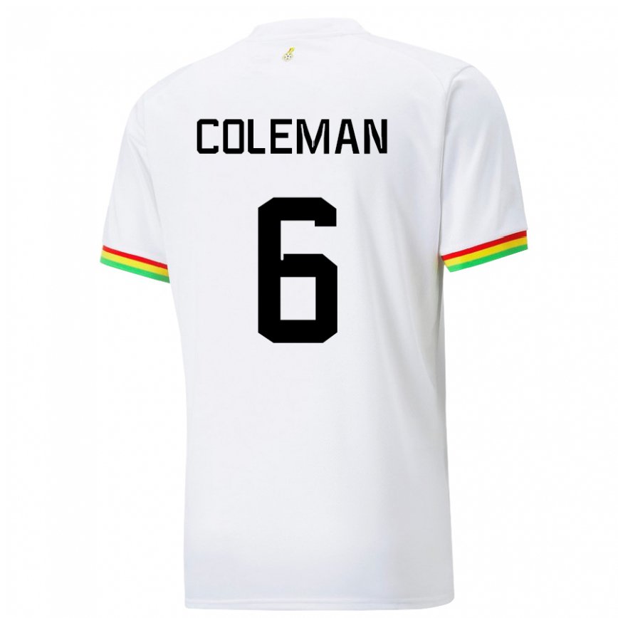 Mujer Camiseta Ghana Ellen Coleman #6 Blanco 1ª Equipación 22-24