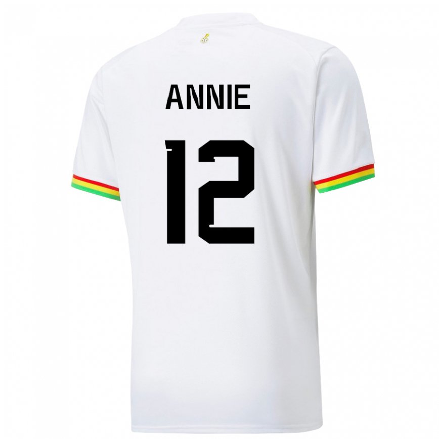 Mujer Camiseta Ghana Henrietta Annie #12 Blanco 1ª Equipación 22-24