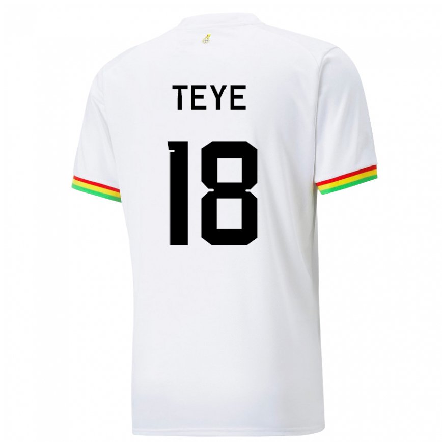 Mujer Camiseta Ghana Suzzy Teye #18 Blanco 1ª Equipación 22-24