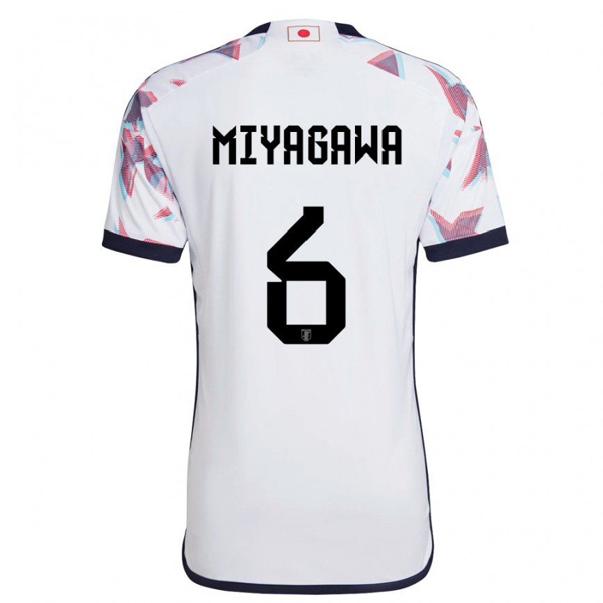 Mujer Camiseta Japón Asato Miyagawa #6 Blanco 2ª Equipación 22-24