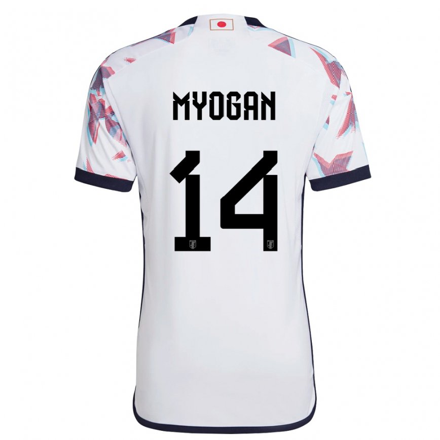 Mujer Camiseta Japón Toya Myogan #14 Blanco 2ª Equipación 22-24