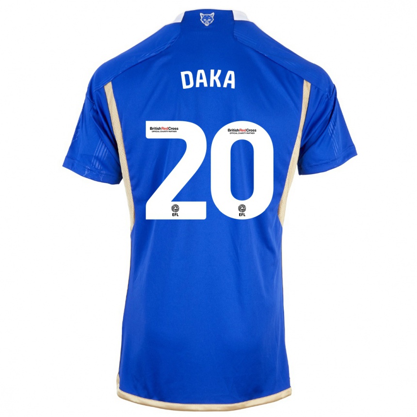 Niño Fútbol Camiseta Patson Daka #20 Azul 1ª Equipación 2023/24