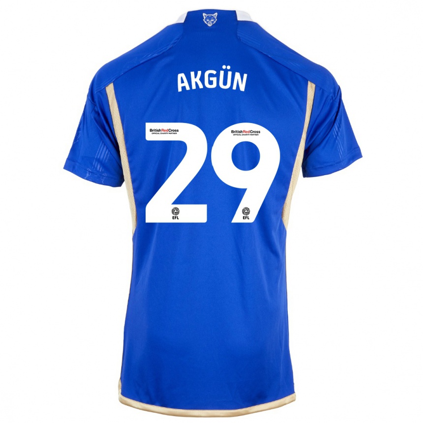 Niño Fútbol Camiseta Yunus Akgün #29 Azul 1ª Equipación 2023/24