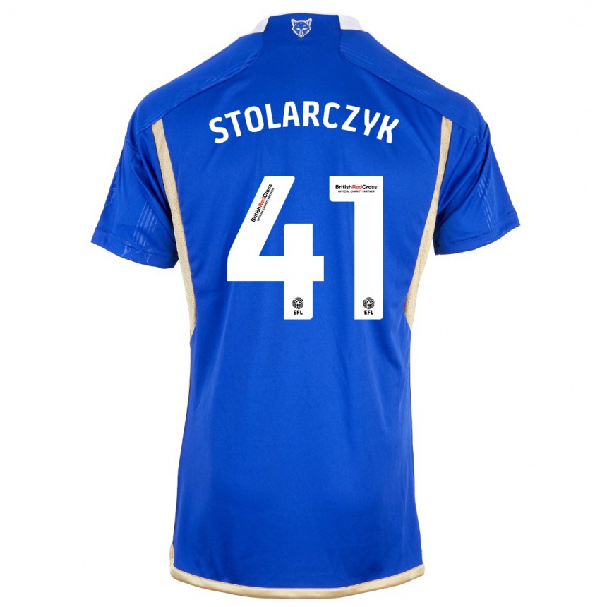 Niño Fútbol Camiseta Jakub Stolarczyk #41 Azul 1ª Equipación 2023/24