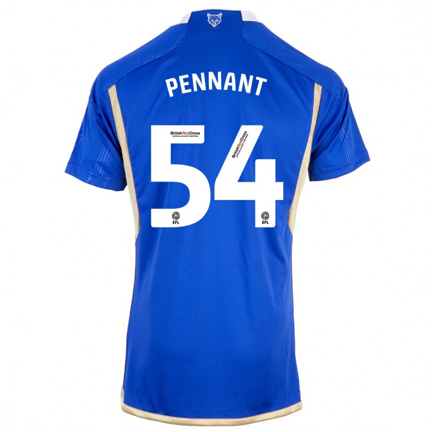 Niño Fútbol Camiseta Kian Pennant #54 Azul 1ª Equipación 2023/24