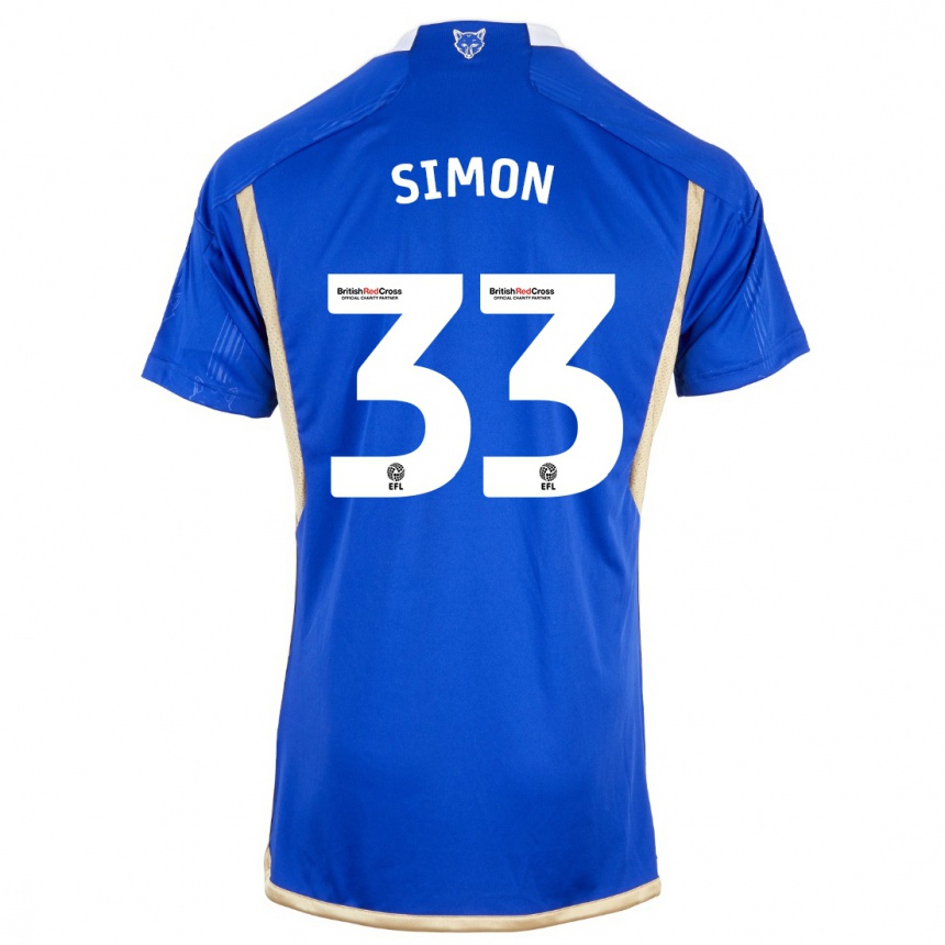 Niño Fútbol Camiseta Erin Simon #33 Azul 1ª Equipación 2023/24