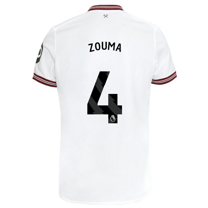 Niño Fútbol Camiseta Kurt Zouma #4 Blanco 2ª Equipación 2023/24