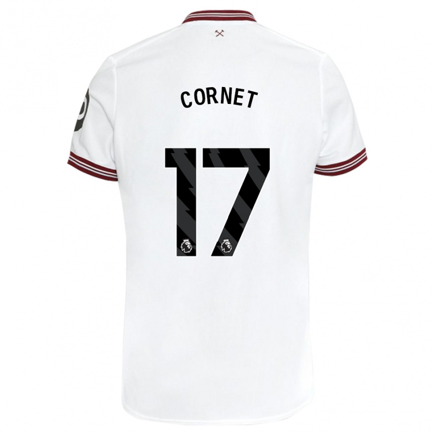 Niño Fútbol Camiseta Maxwel Cornet #17 Blanco 2ª Equipación 2023/24