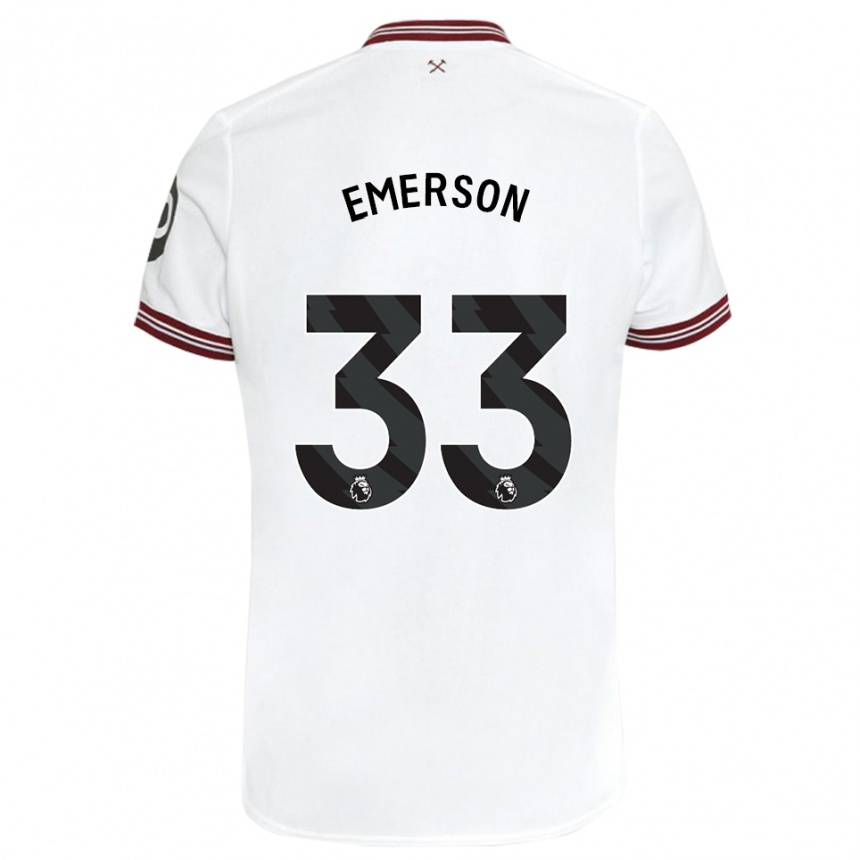 Niño Fútbol Camiseta Emerson Palmieri #33 Blanco 2ª Equipación 2023/24