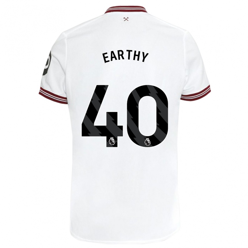 Niño Fútbol Camiseta George Earthy #40 Blanco 2ª Equipación 2023/24