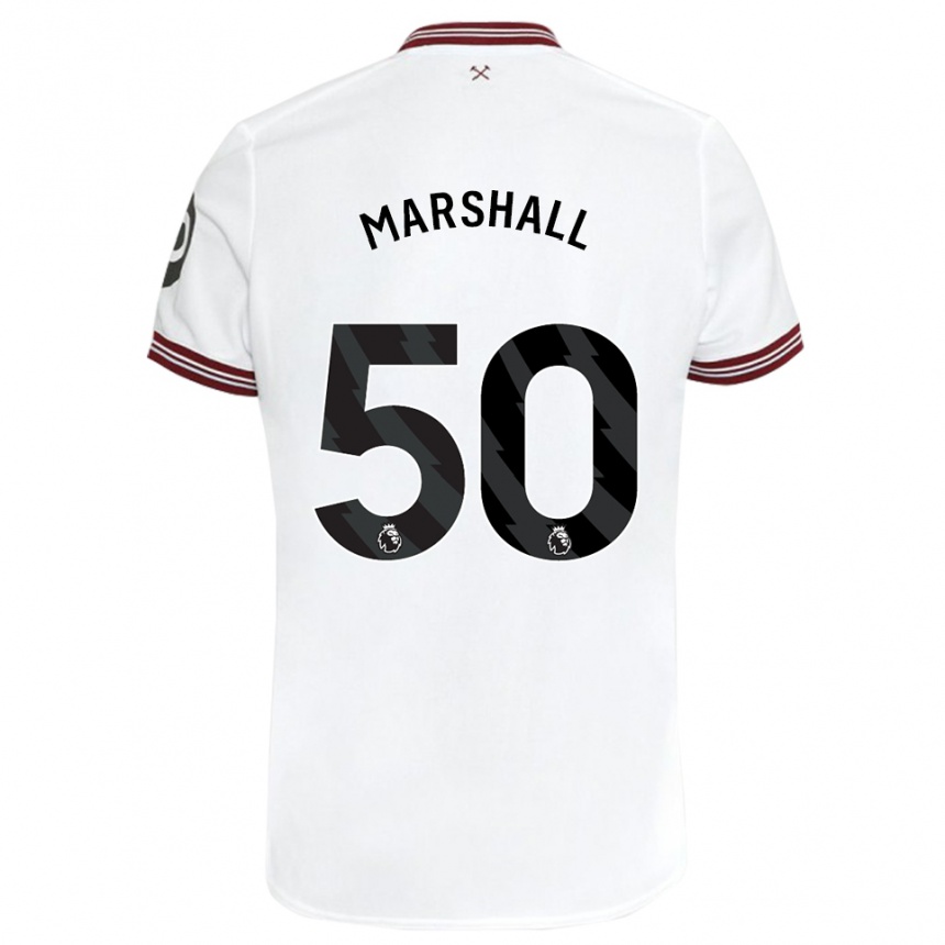 Niño Fútbol Camiseta Callum Marshall #50 Blanco 2ª Equipación 2023/24