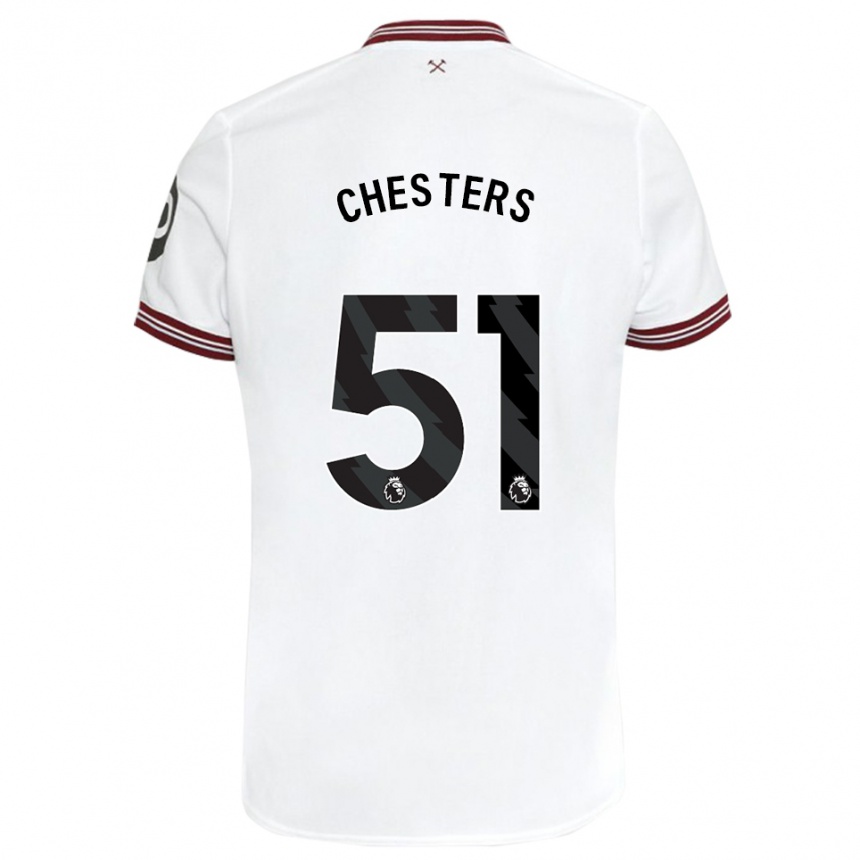 Niño Fútbol Camiseta Dan Chesters #51 Blanco 2ª Equipación 2023/24