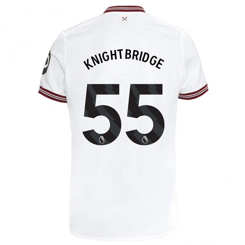 Niño Fútbol Camiseta Jacob Knightbridge #55 Blanco 2ª Equipación 2023/24