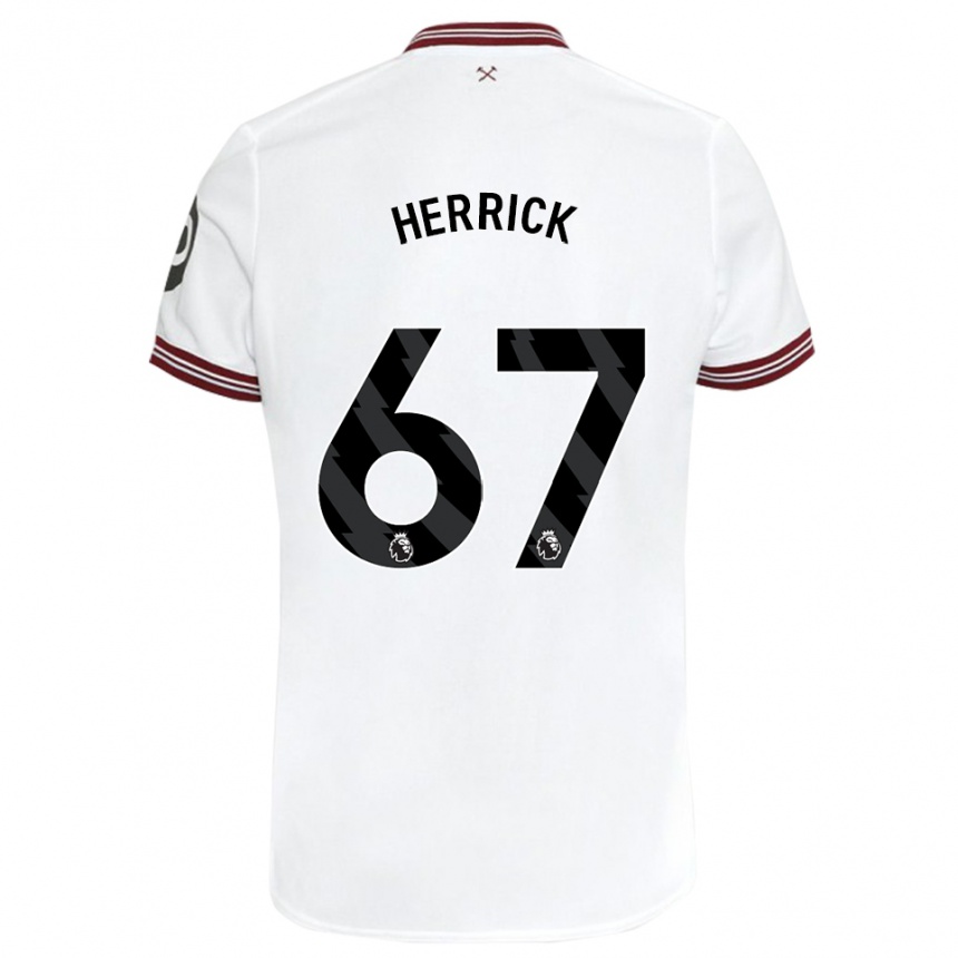 Niño Fútbol Camiseta Finlay Herrick #67 Blanco 2ª Equipación 2023/24