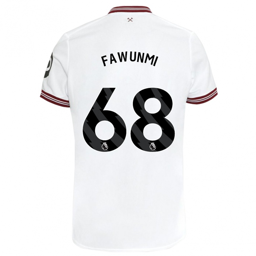 Niño Fútbol Camiseta Favour Fawunmi #68 Blanco 2ª Equipación 2023/24