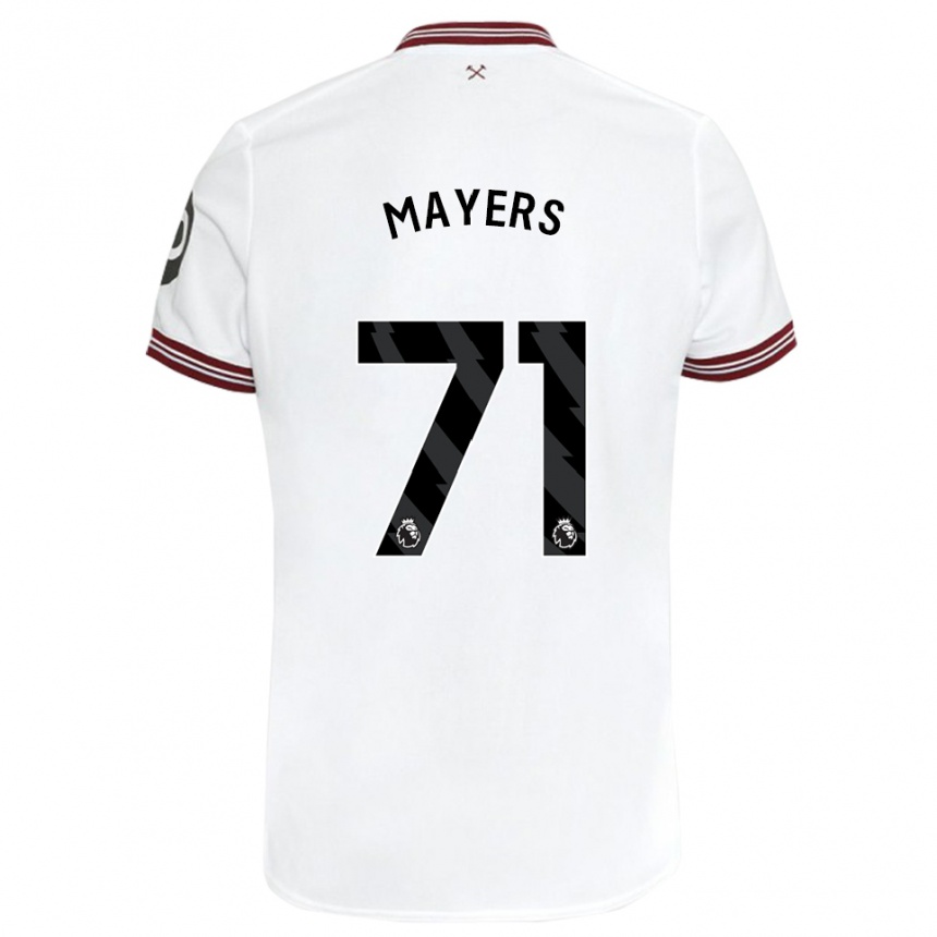 Niño Fútbol Camiseta Ezra Mayers #71 Blanco 2ª Equipación 2023/24