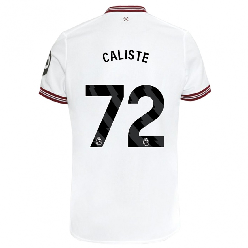 Niño Fútbol Camiseta Gabriel Caliste #72 Blanco 2ª Equipación 2023/24