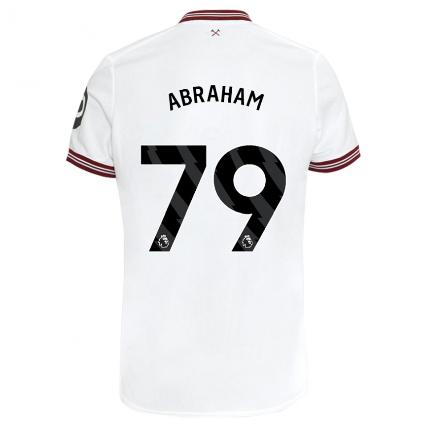 Niño Fútbol Camiseta Dondre Abraham #79 Blanco 2ª Equipación 2023/24