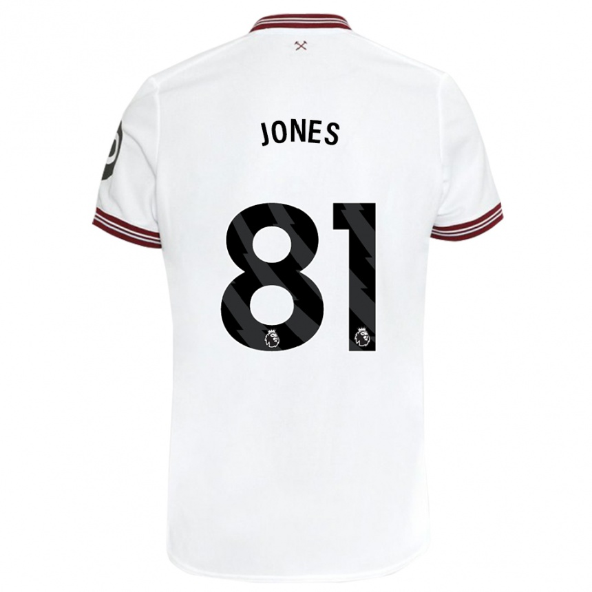 Niño Fútbol Camiseta Liam Jones #81 Blanco 2ª Equipación 2023/24