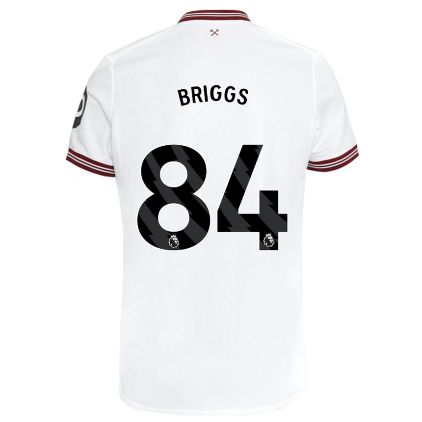 Niño Fútbol Camiseta Josh Briggs #84 Blanco 2ª Equipación 2023/24